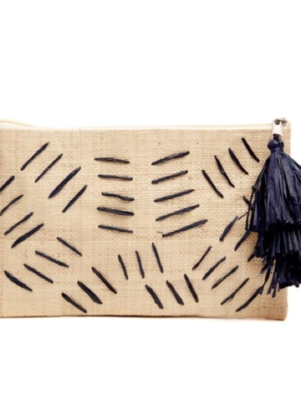 Mar y Sol Selva Raffia Clutch